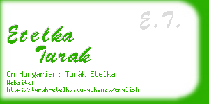 etelka turak business card